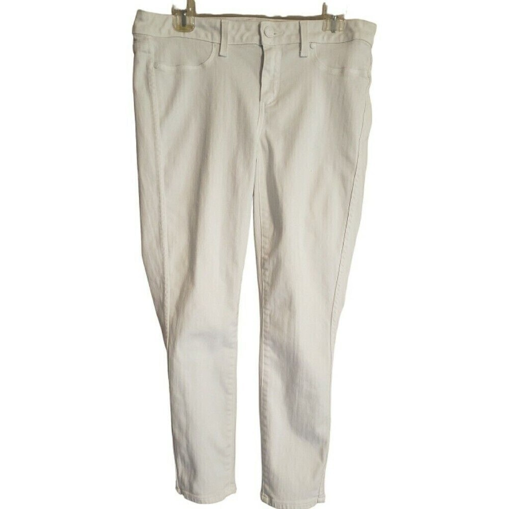 Paige Jeans White Womens Verdugo Crop Denim 32 Y2K Bohemian Boho Jean Pants